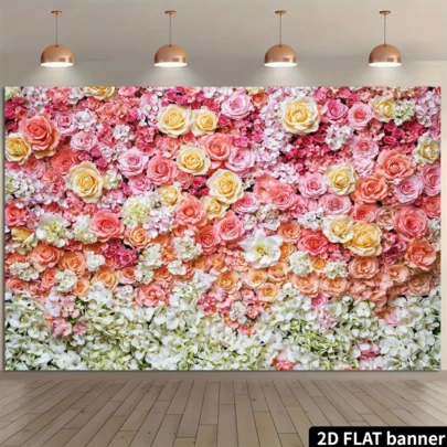 Sfondo fotografico con fiori rosa, decorazioni floreali per feste di compleanno di ragazze, festa di nascità, festa della mamma, matrimonio, torta, decorazioni da tavolo, accessori per studio fotografico, striscione