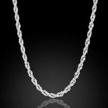 قلادة حبل مجدول ذهبي عصري لرجال الهيب هوب - قلادة سلسلة مضفرة عصرية على طراز الهيب هوب - مشاهدة 1