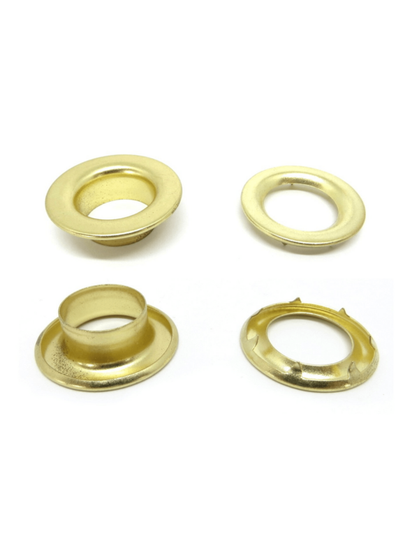 Ilhós com Garra Número 0 Ferro Latonado 200 Unidades