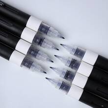 4pcs/Set Black Calligraphy Brush Pens - Soft Japanese PVC Flexible Tip, Liquid Ink System Smooth Flow - Professional Calligraphy Practice Pens Suitable For Handwriting, Sketching, Journaling And Art Drawing - Auto Ink System - View 9