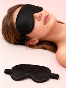 1/2/3pcs Sleep Mask Blindfold With Adjustable Strap, Super-Smooth Soft Natural Eye Cover Eyeshade For Sleep Travel Nap, Black,Pink - Multicolor - View 12