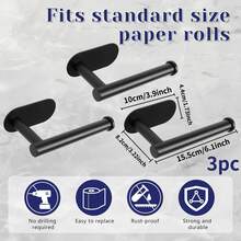 Self-Adhesive Rust-Proof Toilet Paper Roll Holder, No Drilling Required, Suitable For Bathroom, Kitchen, Washroom