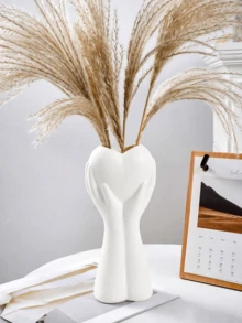 Hands Holding Heart Vase, Arm Bud Vase, Cute & Unique, Bohemian Minimalist Feminine Design, Modern Nordic Style Home Decor For Living Room, Office, Best Gift For Valentine's Day, Christmas - Multicolor - View 10