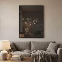 半幅帆布画，可选画框，现代艺术，早安，晚安，励志语录，黑白创意混搭，房间装饰，墙面艺术海报，客厅沙发背景墙，玄关走廊装饰，家居装饰，卧室，浴室，房间，办公室，学校，艺术礼品，黑白语录艺术，适用于卧室、浴室、办公室、宿舍装饰 - 彩色 - 查看 12