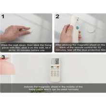 四件套磁性遥控器支架，壁挂式强力固定电视遥控器支架，遥控器磁性贴纸，免打孔墙贴收纳贴，双面强力磁扣，免打孔可调节磁性贴纸，防丢防滑家用办公通用磁性贴片 - 彩色 - 查看 11
