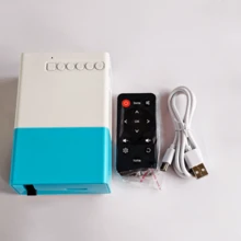 带遥控器的迷你便携式投影仪，兼容 USB 输入，16：9 宽高比 - 适用于智能手机和平板电脑，是家庭影院和户外娱乐的理想选择，手机迷你投影仪，紧凑型便携式投影仪，便携式投影仪，智能手机投影仪，卧室投影仪，电影之夜，紧凑设计，高品质投影，耐用结构，电影爱好者，技术极客 - 彩色 - 查看 9