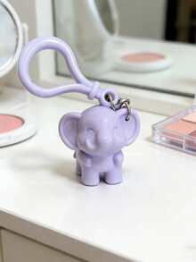 Mini Silicone Lip Brush, Cute Elephant Design, Small Size With Cap, Lip Gloss Brush For Blending, Portable & Convenient Makeup Brush Tool