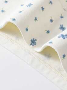 5pcs/Pack Women's Cotton Panties With Floral, Bow, Cute Design, Mid-Waist, Full Coverage, Seamless - Multicolor - View 7