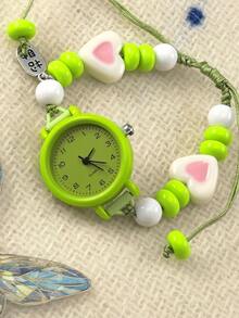 1 件时尚圆形设计百搭奢华女士腕表，优雅商务风格 - 均碼 - 查看 2