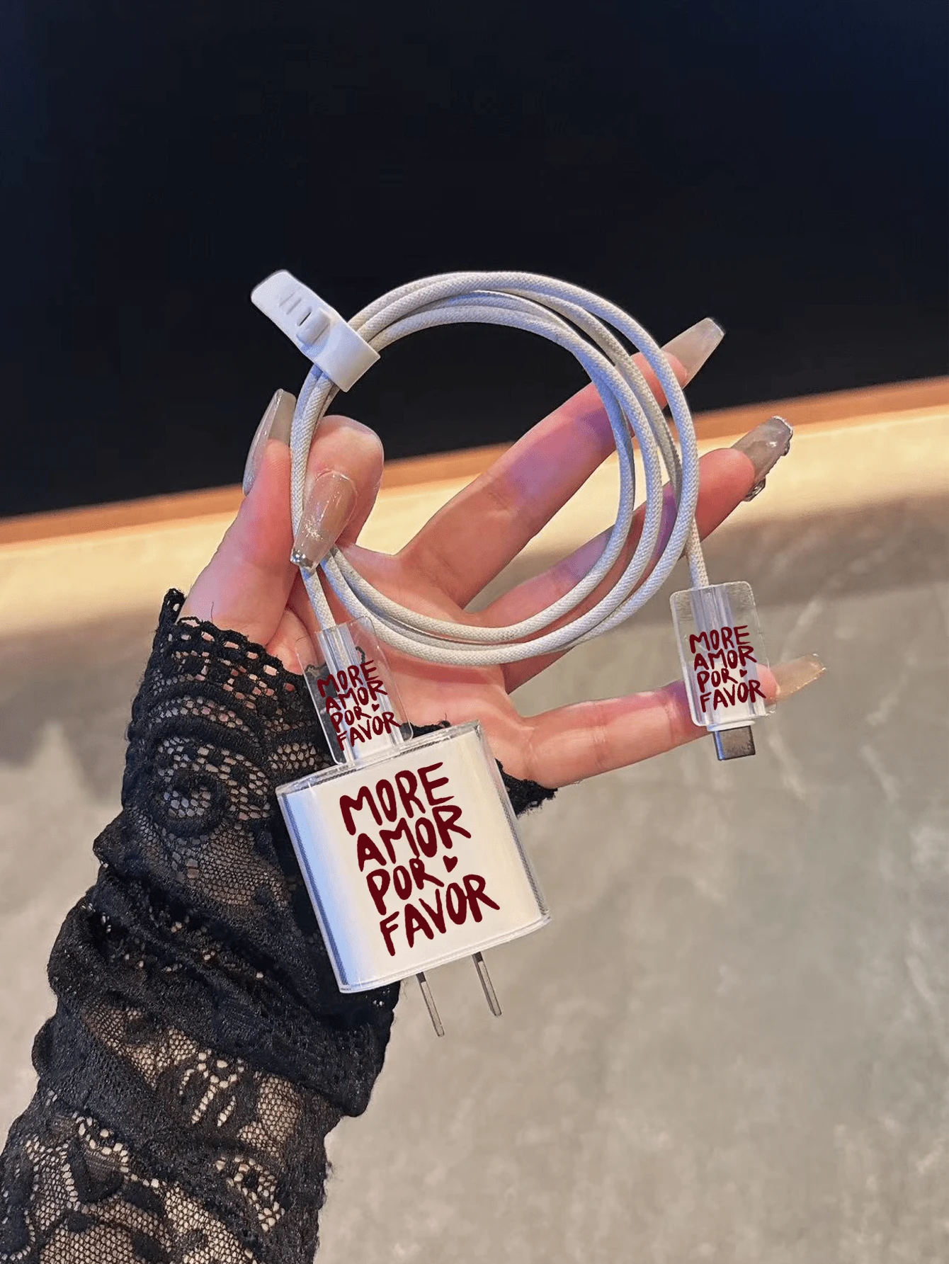 20W 充电线保护套，兼容苹果 20W 充电器，简约苹果充电器保护套，适用于 20W 15/16 Pro Max 充电线，防刮防咬，适用于 13/14 Plus/17/16 PROMAX