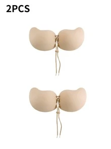 1/2 包 无肩带自粘式聚拢文胸，隐形露背芒果杯，低胸隐形文胸，适合搭配婚纱和晚礼服 - 彩色 - 查看 12