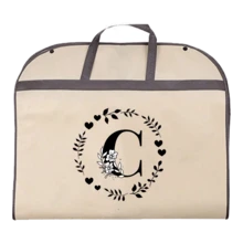 防尘服装罩，婚纱防尘罩，创意字母图案西装外套连衣裙保护罩，防潮悬挂式服装袋，衣柜收纳袋，透气旅行服装袋。