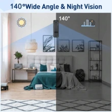 1080P Full HD Covert Mini Camera, Portable Handheld Camera, Wearable Sports Camera With Night Vision, 2.4G Wireless WiFi, 180° Rotatable Lens, Motion Detection, USB Charging, Suitable For Outdoor, Office, Driving, Law Enforcement Recording, Great Gift For Holidays And Birthdays - Black - View 11