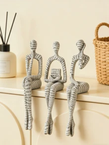 Tác phẩm điêu khắc "Người suy tư", một món đồ trang trí nhà cửa màu trắng, là một tác phẩm nghệ thuật trừu tượng hiện đại phù hợp để trang trí giá sách, bàn làm việc, văn phòng và phòng khách. Đây là món quà tuyệt vời dành cho những người yêu sách. - Nhiều màu - Xem 6