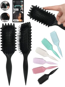 Hair brushes-EU+UK Lược định hình lọn tóc, 1 chiếc lược dành cho tóc xoăn, lược chải và tạo kiểu tóc xoăn cho nam và nữ, giảm thiểu tình trạng tóc bị kéo giật. - Nhiều màu - Xem 2