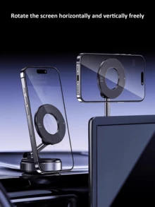 Foldable Suction Cup Rotatable Car Phone Holder, Car Dashboard Navigation, Magsafe Magnetic Desktop Stand - Multicolor - View 7