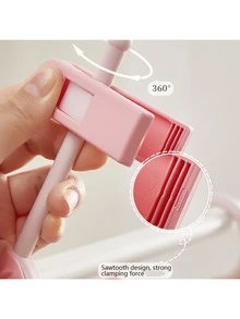 New Adjustable Non-Slip Children's Pants Hanger, Seamless Expandable Clothes Drying Rack, Household Baby Clothing Hanger, Popular Maternal & Child Supplies, Holiday Gift, Valentine's Day Heart-Shaped Gift - Pink - View 4