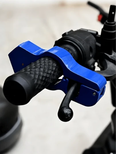 Kraftigt motorcykel-/elcykel-/stöldskyddslås med ram i aluminiumlegering, knapplåsmekanism och polerat stöldskydd för skotrar, motorcyklar, pedaler (kompatibel med elcyklar, mopeder, BMX)