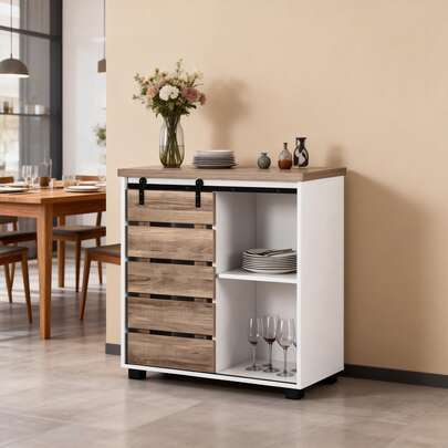 Bufetera Mueble Moderna Para Cocina Con Puertas Corredizas