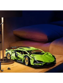 Sports Car Building Block Set, 1280 Pieces. - 綠色 - 查看 7