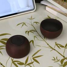 1 Set Purple Clay Hanwa Teapot Set, Handmade Purple Clay Teaware, Home & Travel Tea Set, Includes 1 Teapot And 2 Guest Tea Cups, Unique Chinese Style Teaware, Suitable For Home Use, Guests, And Gifting - Multicolor - View 6