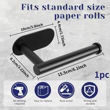Self-Adhesive Rust-Proof Toilet Paper Roll Holder, No Drilling Required, Suitable For Bathroom, Kitchen, Washroom