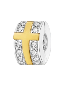 1pc Fashionable Shiny Heart Angel Pendant Beads Jewelry, Suitable For Women Bracelet DIY - Gold - View 9