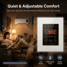 Wall-Mounted 2-In-1 Indoor Air Comfort Unit, Portable Fast Airflow With Warm & Cool Modes, Quiet Low-Noise Operation, Room Climate Solution For Bedroom, Small Spaces, Dorms, Offices & Year-Round Home Comfort - 查看 8