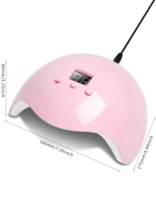 XEIJAYI 1个粉色UV LED美甲灯，12个LED灯珠，专业美甲烘干机，凝胶指甲油固化灯，带3种定时设置 - 粉色 - 查看 8