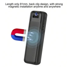 1080P Full HD Covert Mini Camera, Portable Handheld Camera, Wearable Sports Camera With Night Vision, 2.4G Wireless WiFi, 180° Rotatable Lens, Motion Detection, USB Charging, Suitable For Outdoor, Office, Driving, Law Enforcement Recording, Great Gift For Holidays And Birthdays - Black - View 9