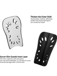 2pcs Football Shin Guards, Breathable Shin Pads With Built-In EVA Cushion, Provide Effective Protection, Suitable For Boys, Girls, Teens And Adults. Lightweight Football Gear, Offer Cushioning Protection, Unisex. - Multicolor - View 4