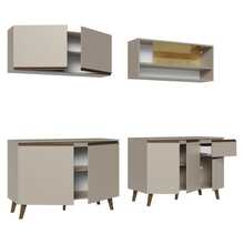 Cocina Integral Completa Modular Madesa Nice 240cm Crema 03 - Beis - Ver 10