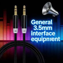 Cáp âm thanh AUX 3.5mm, đầu đực sang đầu đực! Truyền tải âm thanh ổn định để kết nối điện thoại thông minh với dàn âm thanh xe hơi, tai nghe, máy nghe nhạc MP3 và nhiều thiết bị khác. Tương thích rộng rãi với , OnePlus, Redmi 5 Plus và các thiết bị khác. - màu đen - Xem 2