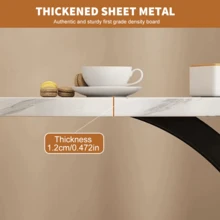 C-Shaped Sofa Side End Table Coffee Laptop Table,Lightweight Mobile Bedside Storage Rack,Living Room Bedroom - White - View 8