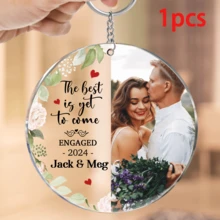 Customized Newlywed Couple Keychain: "The Best Is Yet To Come" - Personalized Keychain, Valentine's Day Gift, Anniversary Gift, Happy Valentine's Day - Multicolor - View 7