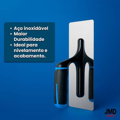 Desempenadeira Pequena Profissional Inox para Texturas e Massa Corrida