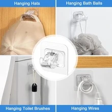 Drill-Free, Traceless, Self-Adhesive, Adjustable Curtain Rod Bracket Clips And Hooks; Adjustable Wall Hooks; Adhesive Hooks For Home Storage; Retractable Towel Rack Holder; Easy To Install And Stable; Practical Hooks Suitable For Home Decoration; Suitable For Kitchens, Bathrooms, Bedrooms, And Living Rooms; Also A Practical Small Item For Various Occasions And Scenarios. - Multicolor - View 8