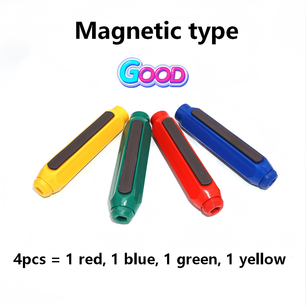 1/4 Pcs Plastic Chalk Holder. Teacher Chalk Clip. Blackboard Chalk Clip. Chalk Holder Storage Box, Drawing Board Chalk Rack, Blackboard Eraser Chalk Rack, Plastic Magnetic Storage Box, Back To School Gift. School Supplies. - Multicolor - View 14