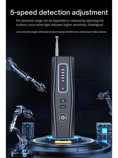 隐藏摄像头探测器，红外探测器，酒店防窃听防偷窥工具，摄像头探测器，浴室防监控探测器，防窃听防追踪隐藏摄像头探测器（黑色）