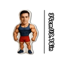 A Personalized Custom Pillow, A Customized Photo Pillow As A Gift, And A Couple Pillow With The Groom's Image Printed On It. - Muscle - View 15