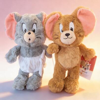 Tom och Jerry | 1 st. Deluxe-serien Tom och Jerry plyschdocka av god kvalitet, mjuk, varm och fin Ramadan-present till familjesammankomster, även för vänner, barn, födelsedag
