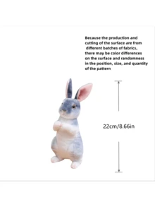 Keylingwd 1 chú thỏ nhồi bông giống thật, thú nhồi bông hình thỏ dễ thương, đồ trang trí phòng trẻ em, quà tặng lễ Phục Sinh, quà Giáng Sinh, quà sinh nhật, đồ trang trí phòng trẻ em. - nhiều màu - Xem 6