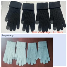 一双保暖手套，适用于冬季足球、马术、骑行、徒步、户外运动，防滑，触屏兼容，滑雪 - 彩色 - 查看 9