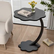 C-Shaped Sofa Side End Table Coffee Laptop Table,Lightweight Mobile Bedside Storage Rack,Living Room Bedroom - Black - View 9