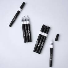 4pcs/Set Black Calligraphy Brush Pens - Soft Japanese PVC Flexible Tip, Liquid Ink System Smooth Flow - Professional Calligraphy Practice Pens Suitable For Handwriting, Sketching, Journaling And Art Drawing - Auto Ink System - View 6
