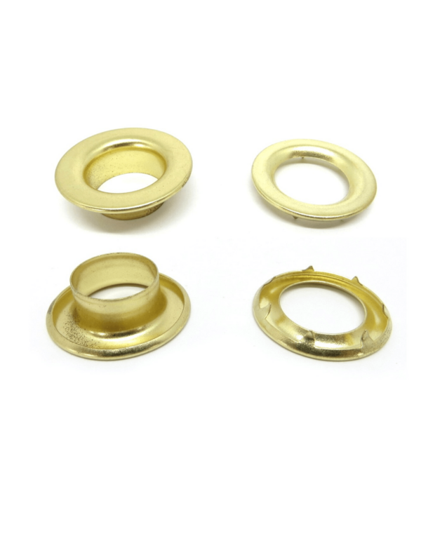 Ilhós com Garra Número 3 Ferro Latonado 200 Unidades