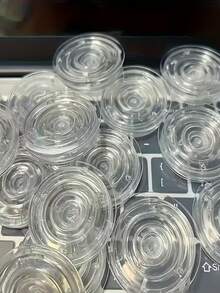 Solid Color 1/4 Packs Transparent Airbag Suction Cup Phone Holder, Desktop Heart-Shaped Airbag Stand, Silicone Multifunctional Bracket, Adhesive Phone Holder, Free, Phone Accessories, OctoBuddy, Phone Cases, Phone Accessories, Wallet Essential, Perfect Choice For Valentine's Day, Birthday, And Daily Surprises, Valentine's Day Gift, Birthday Gift - Multicolor - View 6