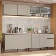 Cocina Integral Completa Modular Madesa Nice 240cm Crema 01 - Beis - Ver 1