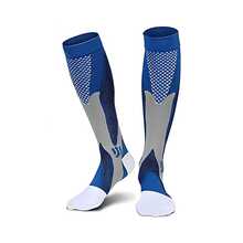 1 Pair Compression Socks For Women & Men - Athletic Support Stockings For Running, Hiking, Cycling, Marathon, Work - Royal Blue - View 9