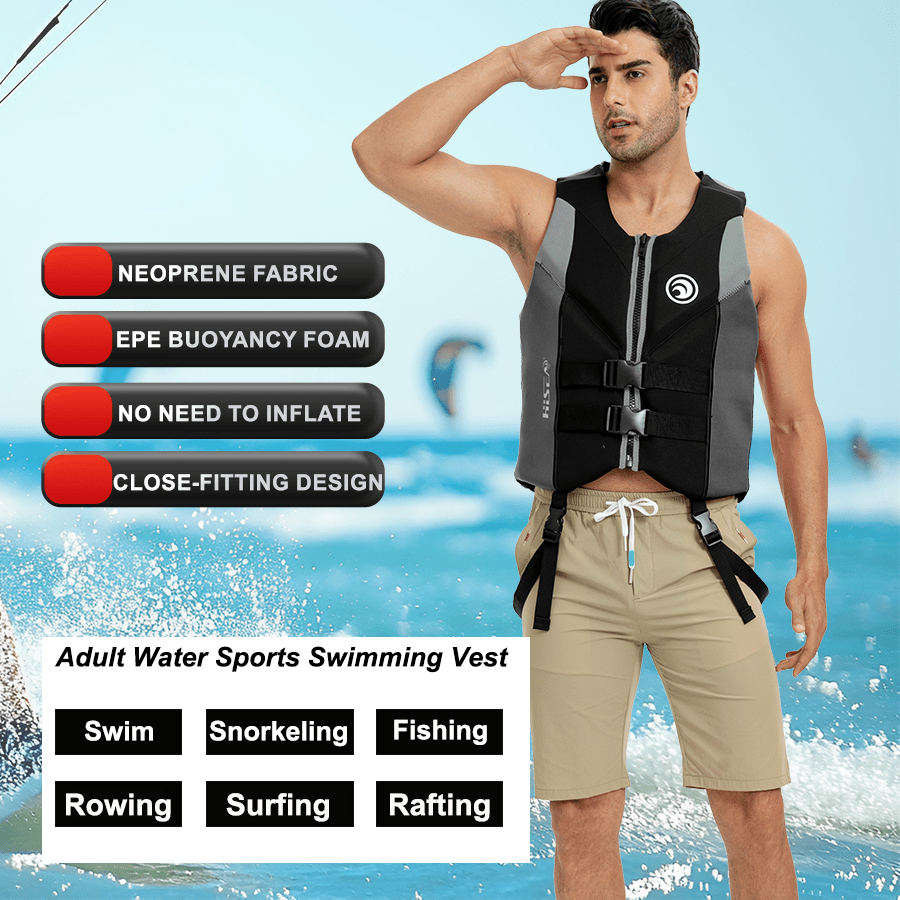 HISEA Adult Water Sports Swimming Vest Outdoor Fishing Buoyancy Suit